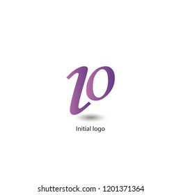 abstract logo template,  i o z letter,  vector illustration graphic design, number 10