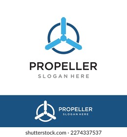 Abstract logo template propeller of airplane, windmill, fan.Logo for aviation,company,brand,industry. With a modern concept.