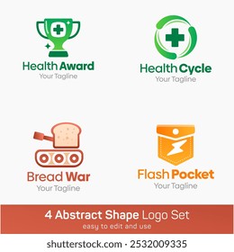 Conjunto de modelos de logotipo abstrato. Bom para negócios, agência, comunidade e organização