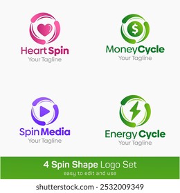 Conjunto de modelos de logotipo abstrato. Bom para negócios, agência, comunidade e organização