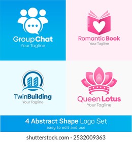 Abstract Logo Template Set. Good for Business, Agency, Community and Organization