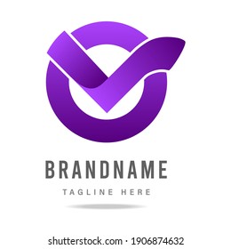 Plantilla de logotipo abstracto con tipo de letra de letra V en círculo azul, empresa de negocios de arquitectos de construcción de símbolos, firma productos y servicios fiables.Icono de plantilla de diseño tecnologías digitales.