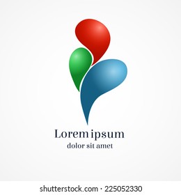 Abstract logo template. Vector illustration for business design.