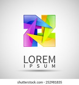 Abstract logo templates shapes Square icons element design