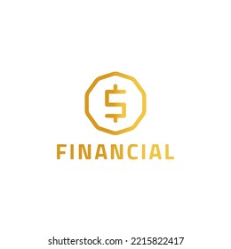 Abstract logo of a tenth with a shape resembling a gold coin.