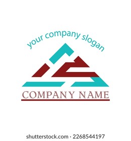 Logo abstracto con texto sobre un fondo aislado