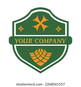 Abstract logo with text on an isolated background