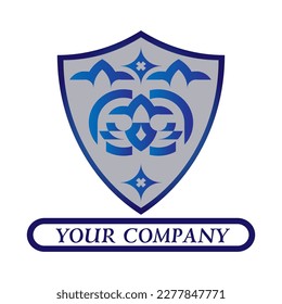 Abstract logo with text on an isolated background