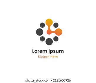 logotipo abstracto que se combina con el aspecto de un clic, diseño de logotipo, aislado de eps10