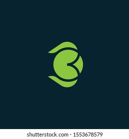 an abstract logo that is formed from the basic idea of the letter O and the letter B. can also look like the number 3. editable and easy to custom
