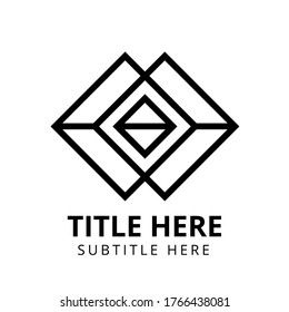 Abstract logo that is formed from lines and lines