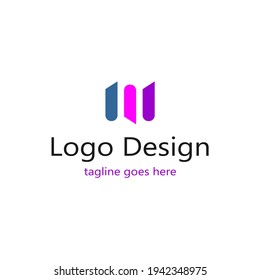 abstract logo, three squares of various colors