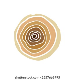 An abstract logo of tree rings for lumber wood tree related companies