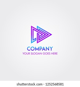 abstract logo triangle business concept