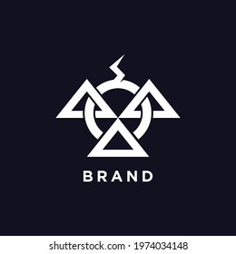 Abstract logo with triangle design concept for brand