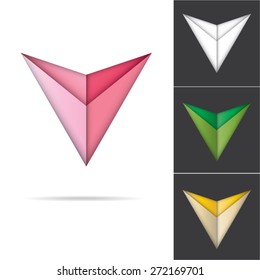 Abstract logo triangle geometric vector.