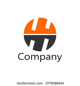 abstract logo two letters E overlapping and forming a circle