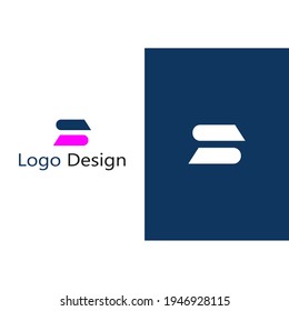 abstract logo of two stacked squares each tapering at the end