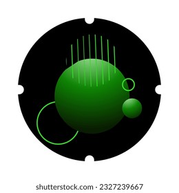 abstract  logo type circle icon black circle 