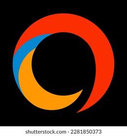 abstract  logo type element  vector on black