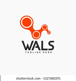 abstract logo with a unified four circle theme