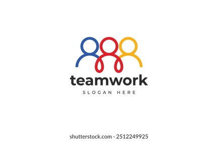 abstract logo unity in diversity and togetherness of social people. Social team logo icon. Social diversity, team work