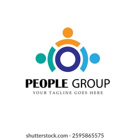 ABSTRACT LOGO UNITY IN DIVERSITY AND TOGETHERNESS OF SOCIAL PEOPLE. SOCIAL TEAM. LOGO ICON, SOCIAL DIVERSITY. TEAM WORK