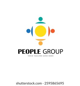 ABSTRACT LOGO UNITY IN DIVERSITY AND TOGETHERNESS OF SOCIAL PEOPLE. SOCIAL TEAM. LOGO ICON, SOCIAL DIVERSITY. TEAM WORK