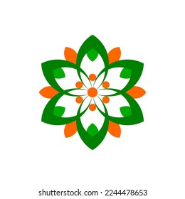 Abstract logo vector arranged to resemble a flower