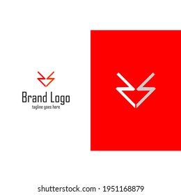 abstract logo vector arrow facing down