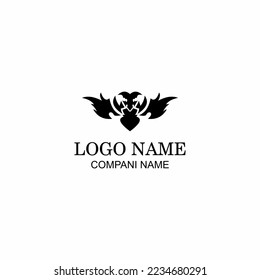 abstract logo vector in black and white background (eps 10 file)