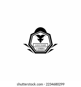 abstract logo vector in black and white background (eps 10 file)