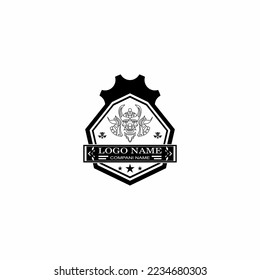 abstract logo vector in black and white background (eps 10 file)