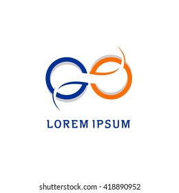Abstract Logo Vector Circle Element, strip element