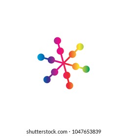 Abstract logo vector design for business. Design spectrum Molecular on white background. Design print for company, community, social. Set 1