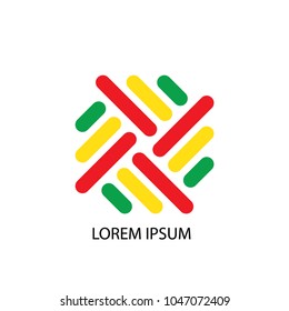 Abstract logo vector. Design colorful woven on white background. Design print for company business. Set 2