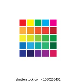 Abstract logo vector. Design colorful square on white background. Design print for company identity. Set 1