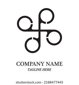 abstract logo vector design, company brand illustration