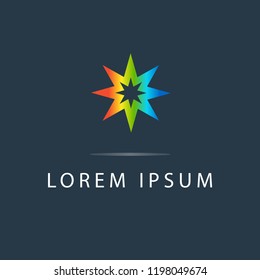 Abstract logo vector design, creative colored icon. Modern logotype, business corporate template