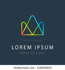 Abstract logo vector design, creative colored icon. Modern logotype, business corporate template