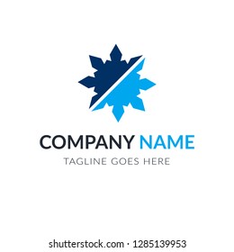 Abstract logo vector design, creative blue icon. Modern logotype, business corporate template