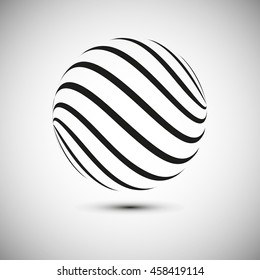 Abstract logo vector element. Stylish vector circle