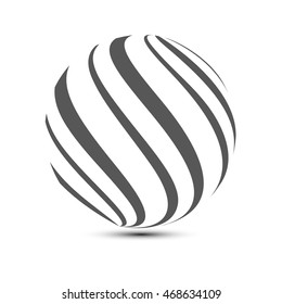 Abstract logo vector element. Stylish vector circle