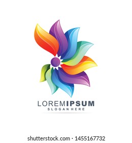 abstract logo vector with full color