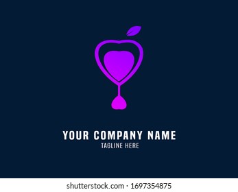 Abstract Logo Vector Gradient Apple juice