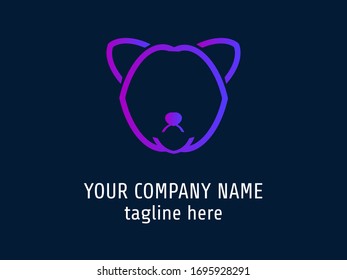Abstract Logo Vector Gradient Bear