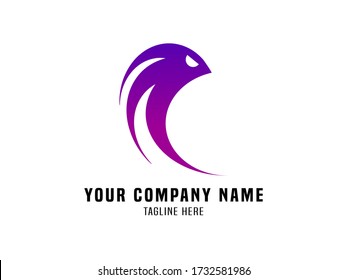 Abstract Logo Vector Gradient bird's head