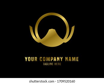 Abstract Logo Vector Gradient Gold