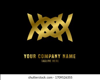 Abstract Logo Vector Gradient Gold