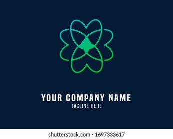 Abstract Logo Vector Gradient Green